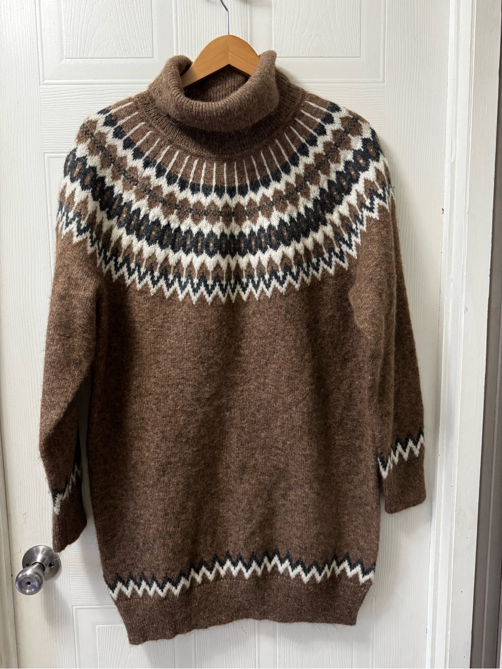 GAP Brown Fair Isle Turtleneck dress